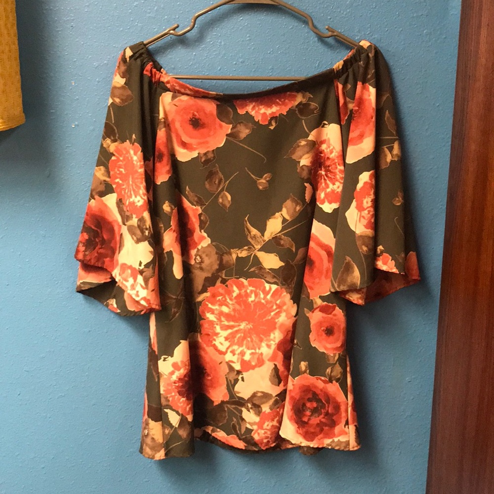 Floral off the shoulder top